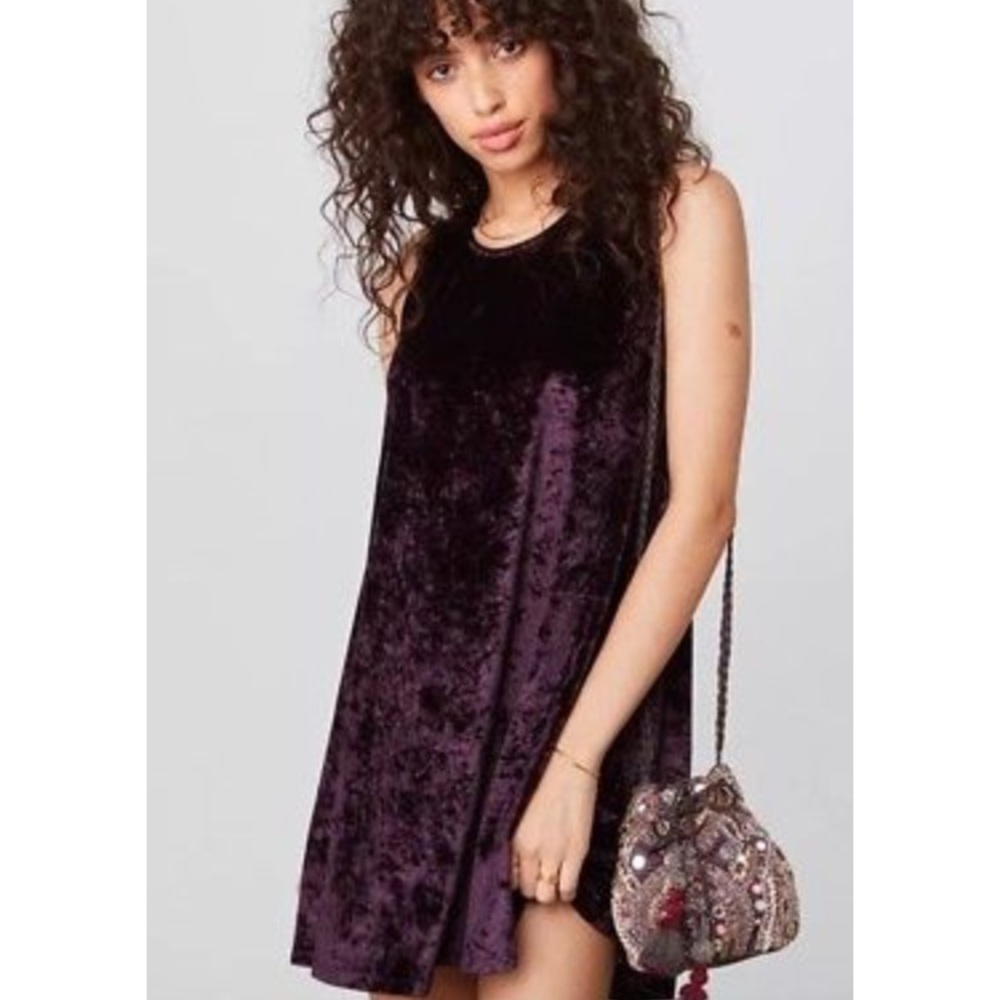 Deep purple velvet dress